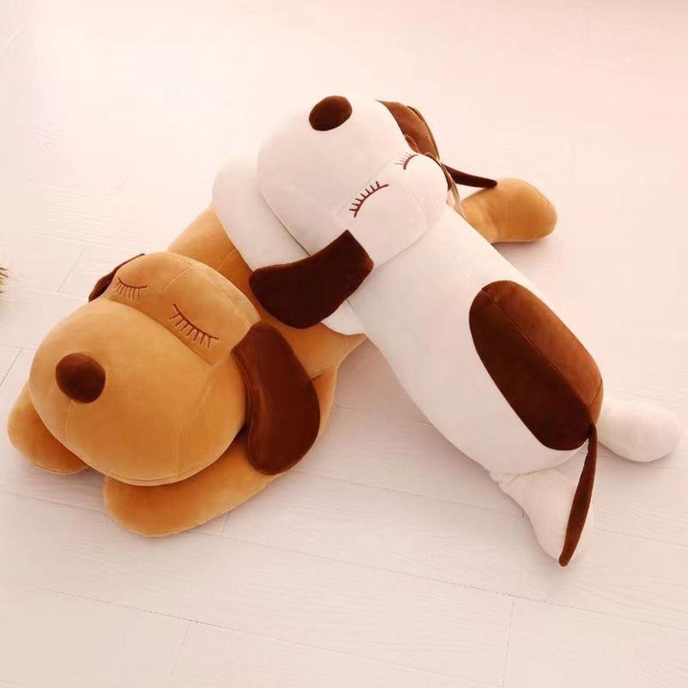 Soft Material Dog Plush Pillow Huggable Design Sleeping Cushion Puppy Sleep Pillow  Sofa Cushion