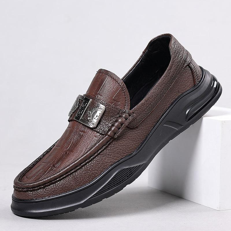 Luxury Genuine Leather Casual Leather Shoes Men Versatile Sheepskin Men's Shoes Loafers Man Leather Dress Shoes Zapatos Hombre