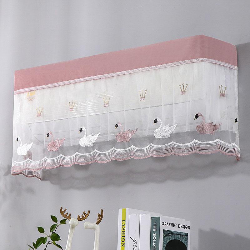 Lace Windproof Air Conditioner Dust Cover: Prevents Direct Blowing, Ideal for Hanging and Postpartum Use.