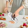 Adjustable Stainless Steel Mandoline Slicer and Vegetable Chopper with Safety Grip for Fruits and Vegetables