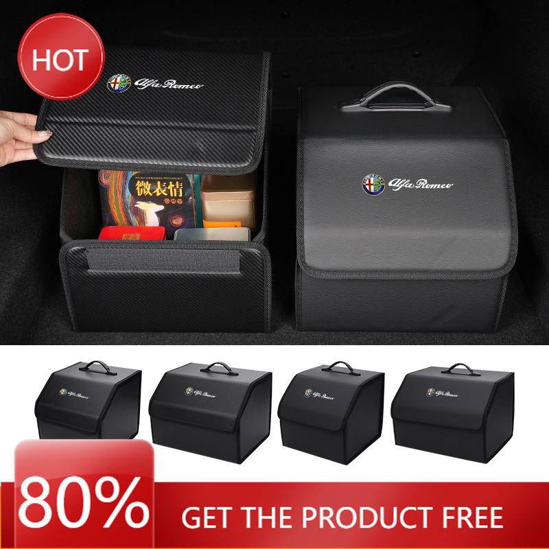 Hub Caps Car Organizer Trunk Storage Bag Stowing Multiues Tidying Box For Alfa Romeo GT Stelvio F1 Brera Volante Tonale Gloria D XGHIJ1