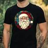 T-Shirt Men Santa Claus Stained Glass Motif Cotton Size XS To 5XL