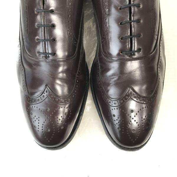 80s-90s USA Made Vintage/Johnston & Murphy OPTIMA/Full Brogue Wingtip/12D/29.0-30.0/Brown/BROWN/(USED)