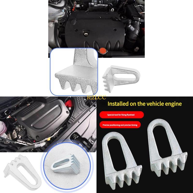 R2LC 2Pcs Automotive Flywheel Lock Tool Crankshaft Pulley Stabilizer Timing Belt