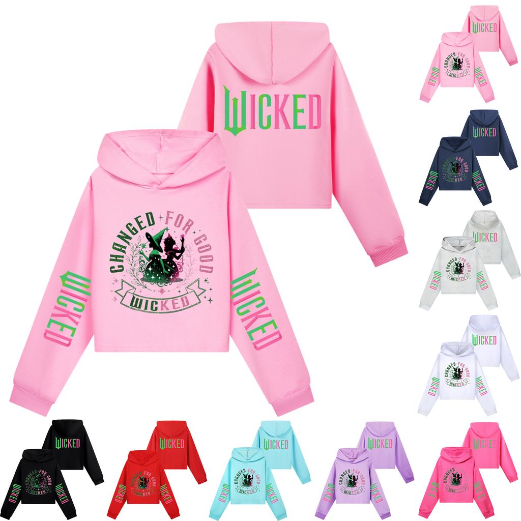 Children's Long-sleeved Loose Pullover Letter-printed Hooded Sweatshirt