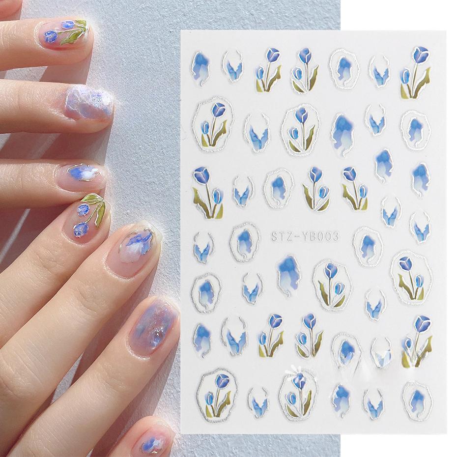 Наклейка для наращивания ногтей Пудра Румяна Love Red Halo Dye Постепенный натуральный — фото 7