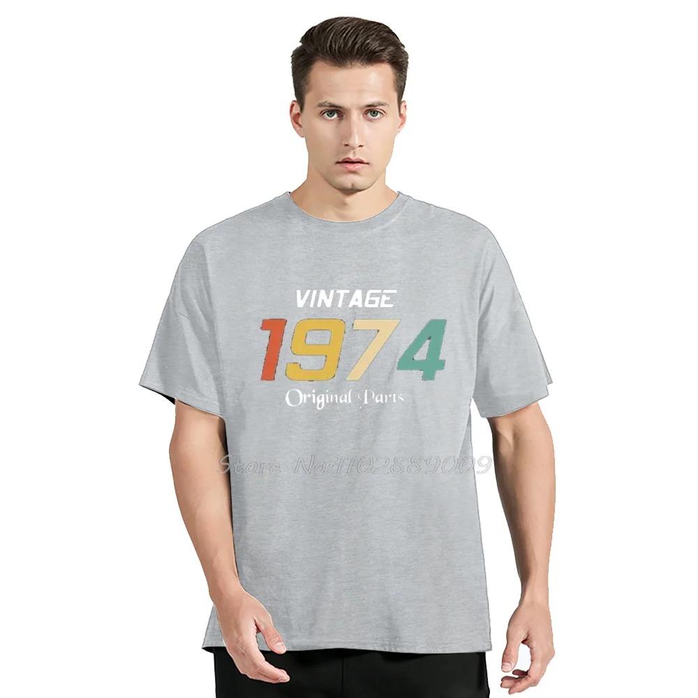 Graphic Old Vintage 1974 50th Birthday Unisex Cotton T-Shirt Fashion Oversized Tshirt Fitness Tees Cotton Men Clothing