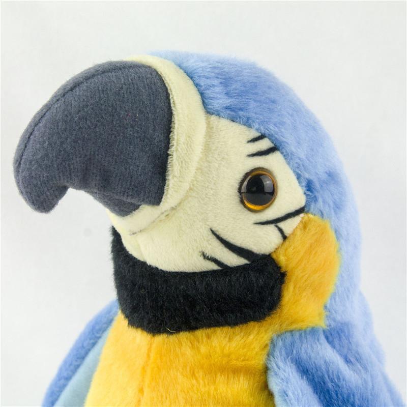 New Electric Talking Parrot Plush Toy Speaking Record Repeats Waving Wings Electroni Bird Stuffed Plush Toy As Gift For Kids