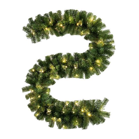 Guirlande de cèdre de Noël de 9 pieds Guirlande de cèdre artificielle réaliste Guirlande d'aiguilles de pin artificielles pliables