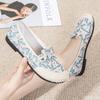 Bohemian Cloth Shoes Women's Spring and Autumn Soft Soled Linen Breathable Ethnic Style Women's Embroidered Shoes Zapatos Mujer