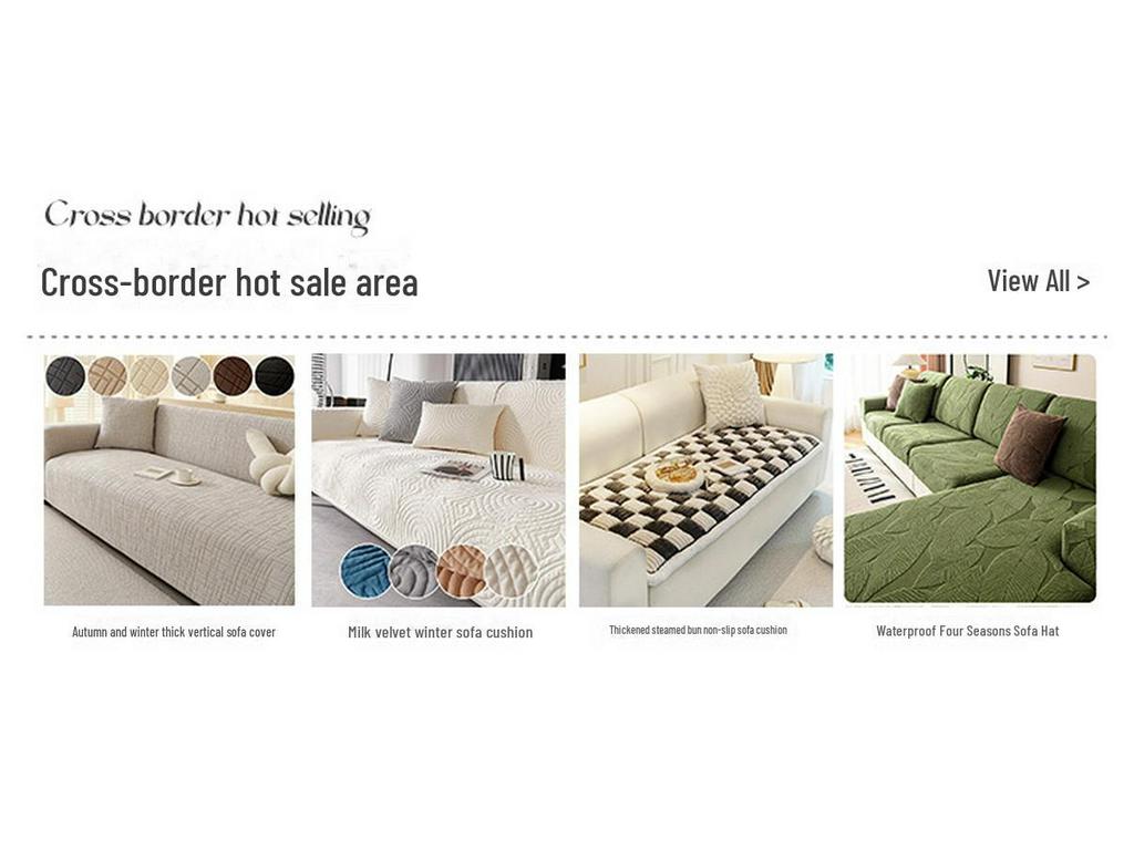 2025 Plüsch-Sofakissen & Antirutschbezug-Set für Herbst/Winter