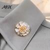 No Sew Button Covers Vintage Rhinestone Flower Covers, Snap On Decorative Gift Ideas for Fashion Enthusiasts Metal Shirt Cufflinks Brooch Accessories