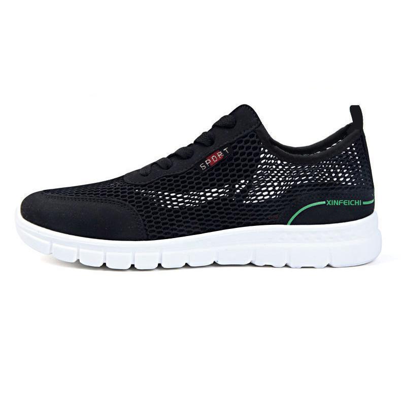 Men's Spring and Summer Breathable Mesh Shoes Casual Men's Tennis Shoes Anti Slip and Deodorant Sports Running Flat Shoes