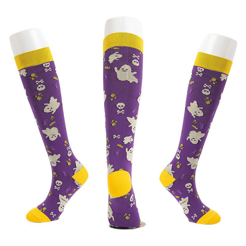 Men Women Stocking Socks Halloween Festival Sports Muscle Socks Soft Comfortable Leg Protection Pressure Compressing Funny Socks