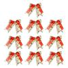 Set of 10 Decorative Christmas Bows for Tree and Holiday Event Use