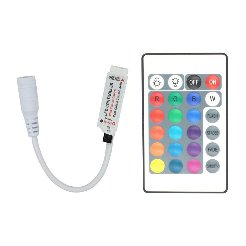 Led Strip Controller Infrared 24-Key Remote Controller Rgb Light With Dimmer Led Light Control Dimmer
