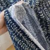 Women's Linen Blend Vintage Floral Elastic Waist Slit Long Skirt