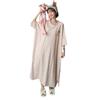 2025 Women's Korean Style Loose Plus Size Short-Sleeve Long Nightgown