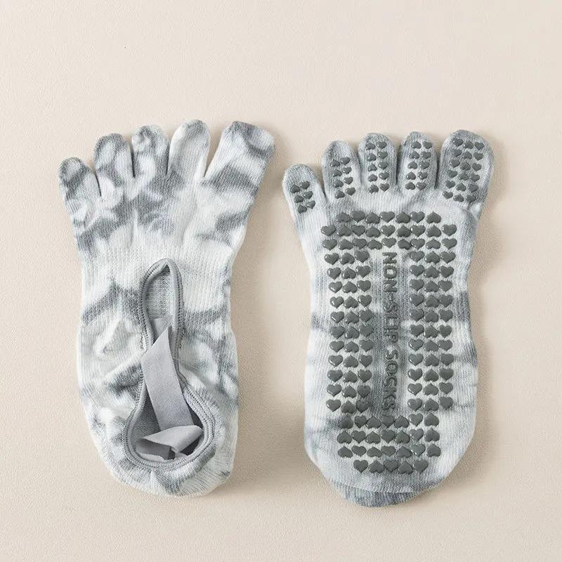 Yoga Non Slip Socks Women's Professional Five Finger Pilates Socks Sports Indoor Split Toe Socks Sweat Absorbent