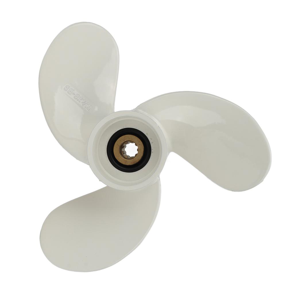 Elice Marină 7 1/4 țoli 6L5‑45943‑00‑EL 9 Caneluri 3 Padele Elice de Barcă Înlocuire pentru Motor 2.5CP 3CP F2.5A 3A