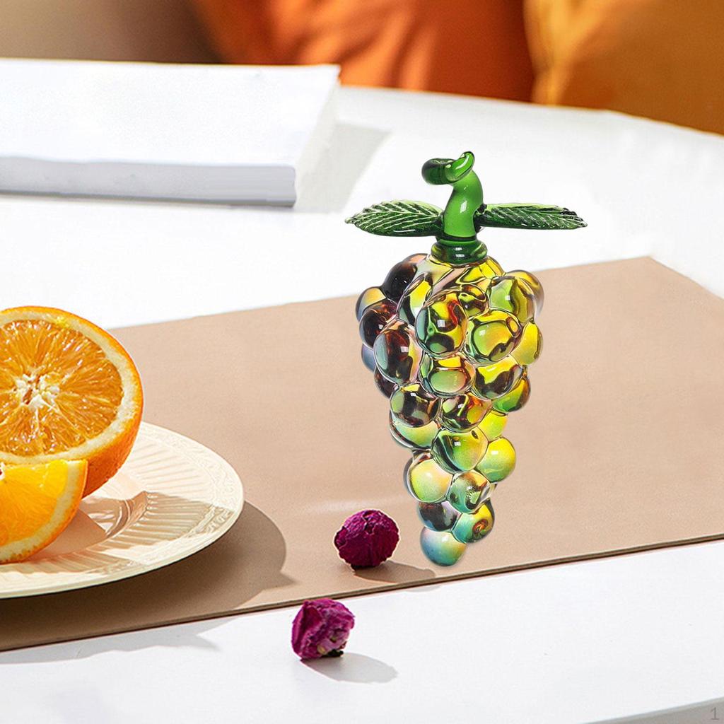 Glass Fruit Figurine Crystal Statue Paperweight Crafts Arts Cute Fruits Miniature Sculpture for