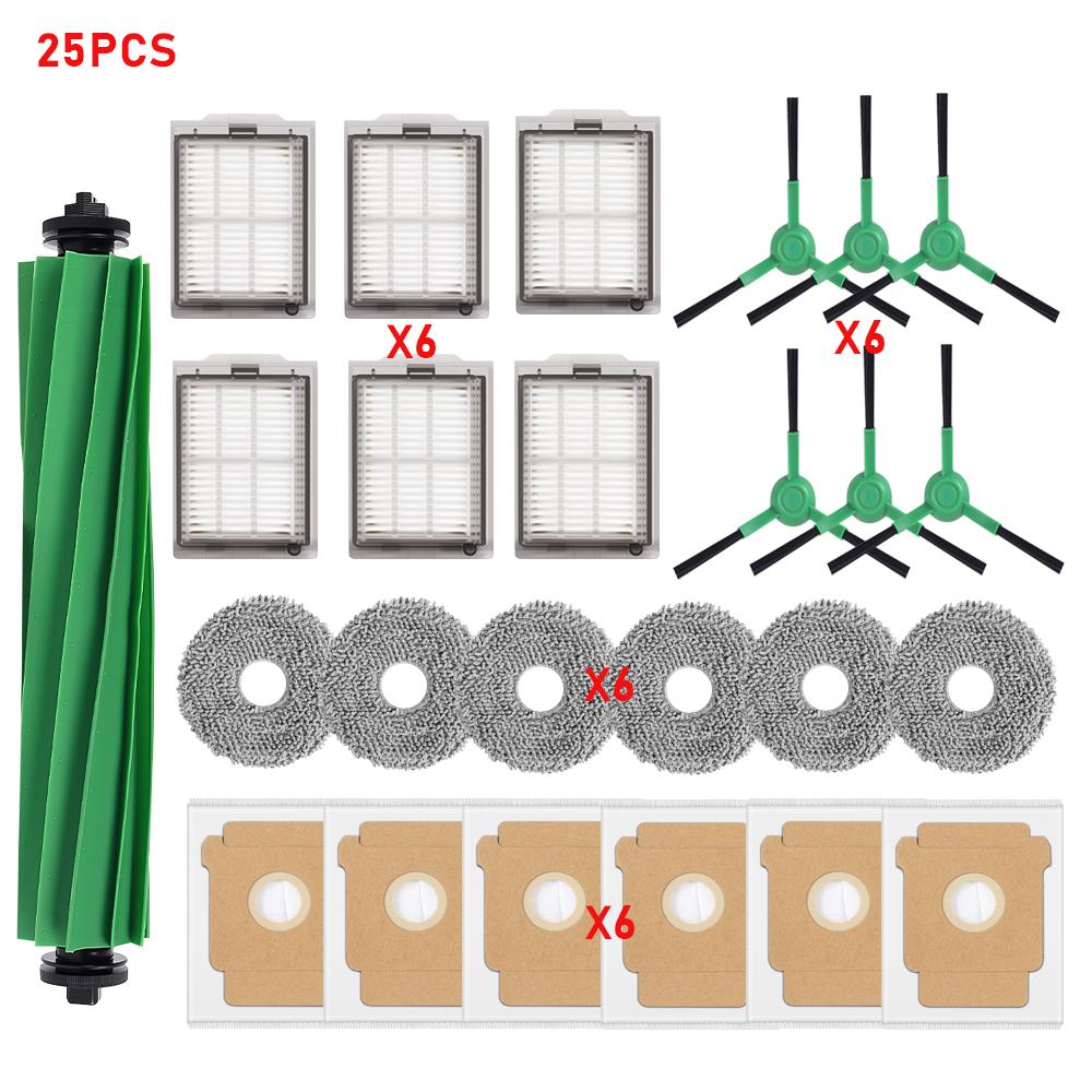 Für iRobot Roomba Plus 405 Combo / 505 Combo Roboterstaubsauger Ersatzteile Wischmopps Filter Staubbeutel Haupt- und Seitenbürsten Zubehör