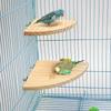 Bird Perch Platform Stand Wood Perch Bird Platform Parrot Stand Playground Cage Accessories for Small Anminals Rat Hamster