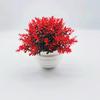 Plantas Artificiales en Maceta Flores Artificiales Adornos Pequeños Hierba de Cuatro Patas Pequeñas Plantas Verdes Hemisféricas