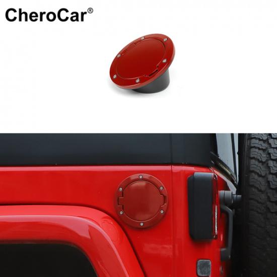 Replacement Gas Cap Fuel Filler Tank Cap Door Cover for Jeep Wrangler JK 2007-17