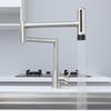 Handon Brushed Stainless Steel Rotary Folding Kitchen Faucet