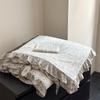 Spring and summer new knitted cotton French small floral printing lace summer quilt summer cool quilt air conditioner quilt