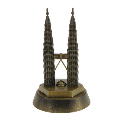 Modelo Vintage de 16 cm Torres Petronas de Malasia Kuala Lumpur
