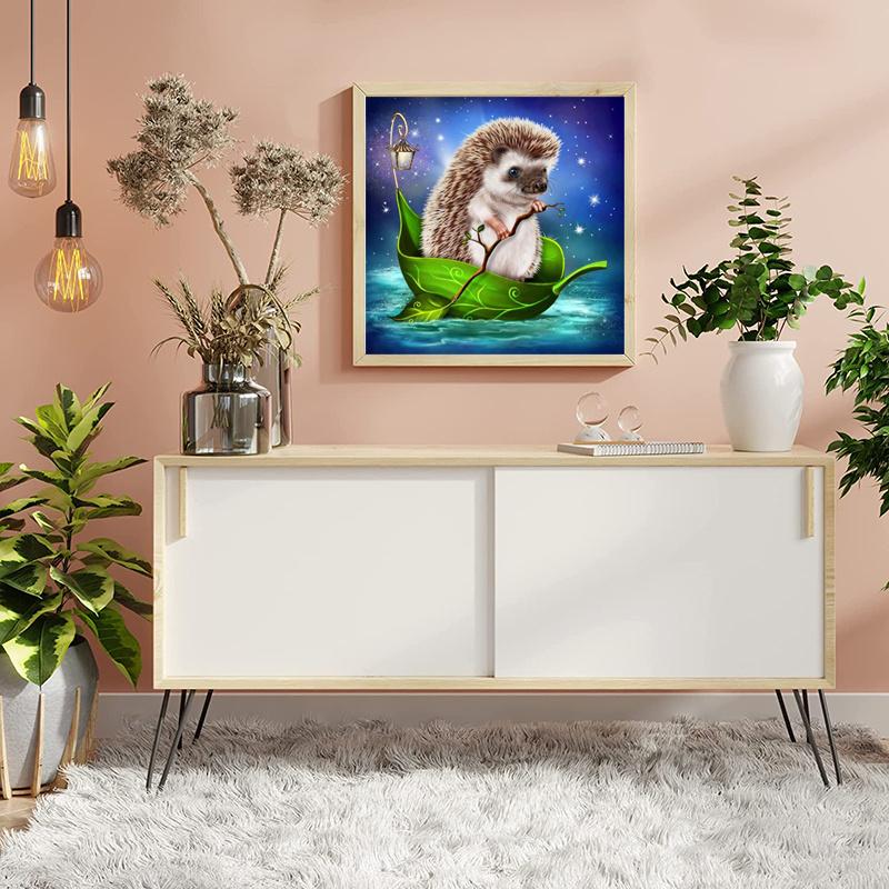 Pictură cu diamant DIY 5D Ariciul mic Broderie cu diamante Full Lay Anime Seturi cu punct de cruce Decor pentru acasă Cadou lucrat manual