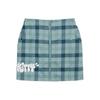 Li Ning X Persue Artist Collaboration Color Block Plaid A-Line Skirt Women Skirts Green ASKR242-3