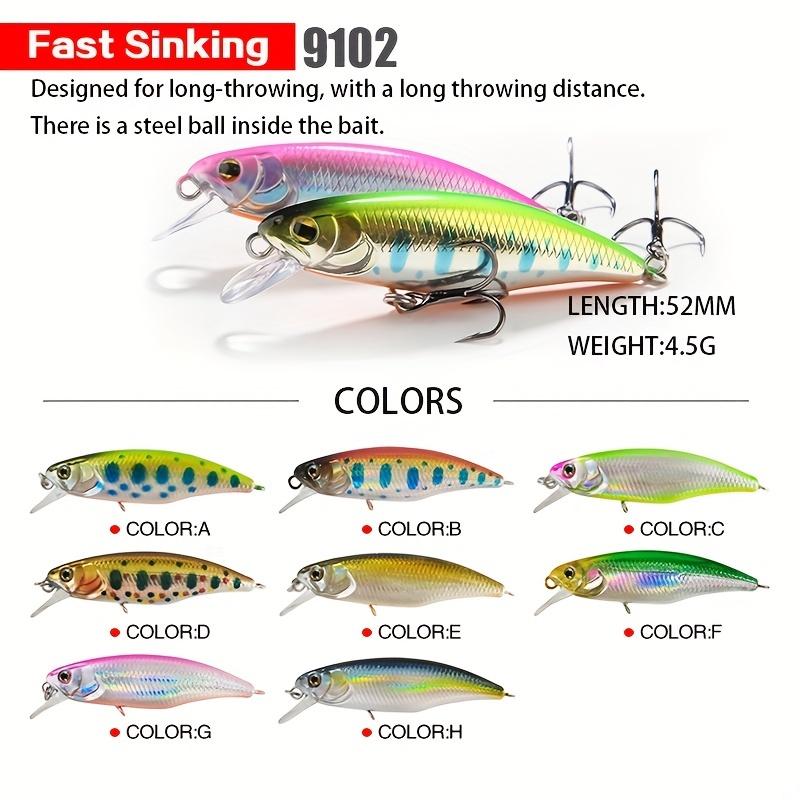 FTK Hot Model Sinking Mino Fishing Bait 5.2cm 4.5g Jerkbait Bass Pike Carkbait Wobblers Bait Professional Hard Bait
