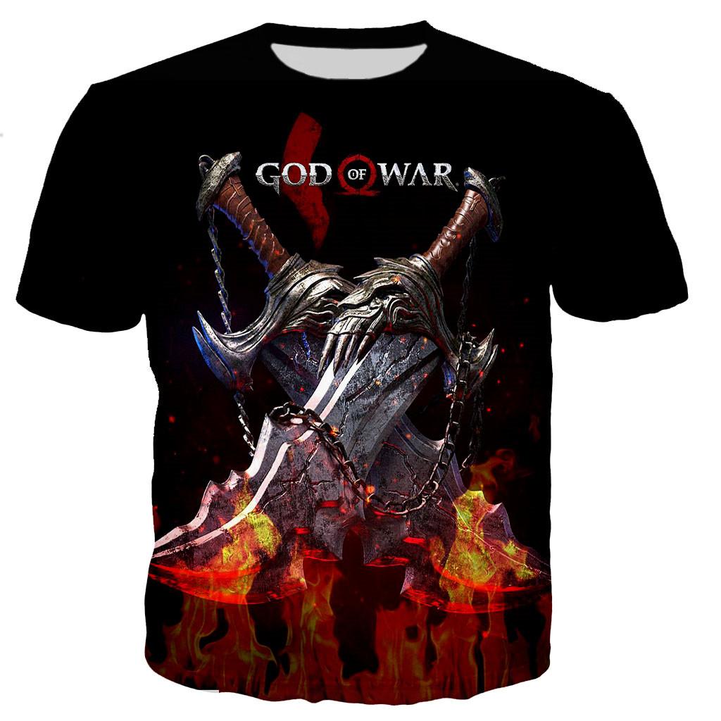 2023 Hot Game God of War 3D Printed T-shirt Men Women Summer Fashion Casual Oversized Streetwear T Shirt Cool Tops Tees