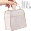 PVC Travel Storage Bag Transparent 3Pcs Travel Organizer Bag Breathable Portable Mesh Bag Bathroom Shower Travel Bag