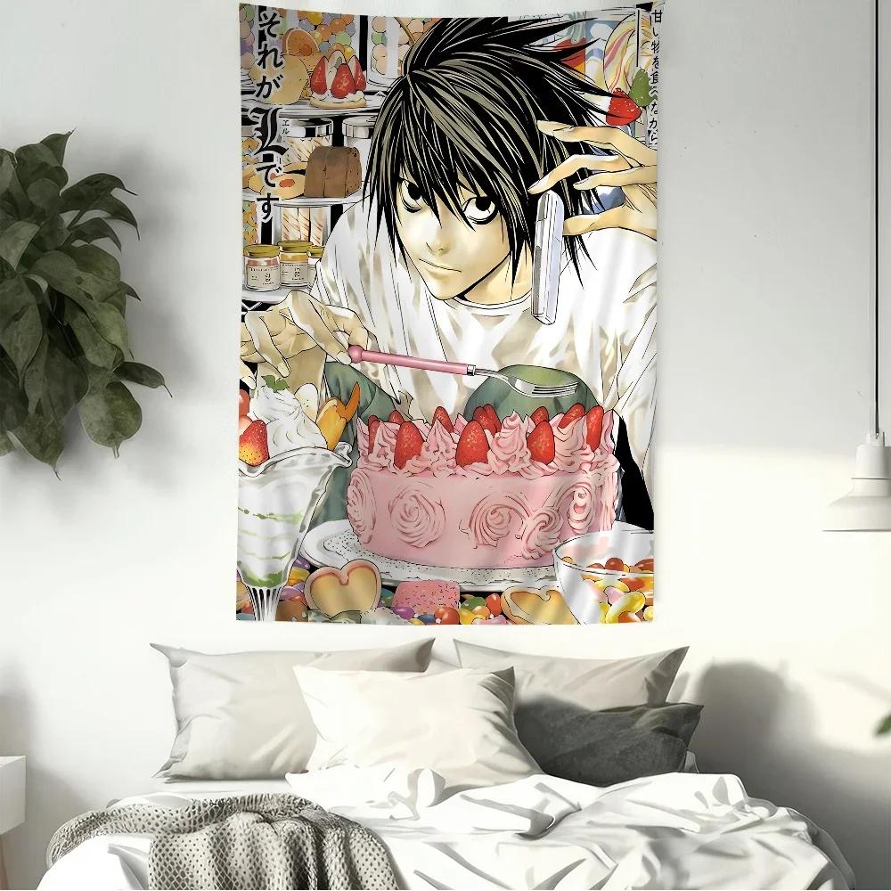 VIKAMA Japanese Anime Color Tapestry Wall Hanging Bohemian Wallcloth Mandala Wallcloth Bedroom Home Aesthetic Decoration