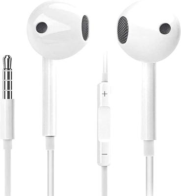 Nowe Przewodowe Słuchawki iPhone z Kompaktowym Dźwiękiem Hi-Fi Głęboki Szum Czysta Głośność Kompatybilne ze Wszystkimi Interfejsami [Edycja 2025] Pilot, Jakość, Bas,