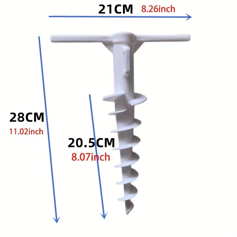 Umbrella Ground Stake - Spiral Tent Anchor for Beach & Patio Umbrellas, Secure Sand/Soil Insertion, Easy-Grip Handle for Outdoor Use, Patio Essentials