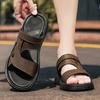 2025 summer new breathable driving sandals men's sports casual beach shoes non-slip wear-resistant comfortable soft-soled slippers