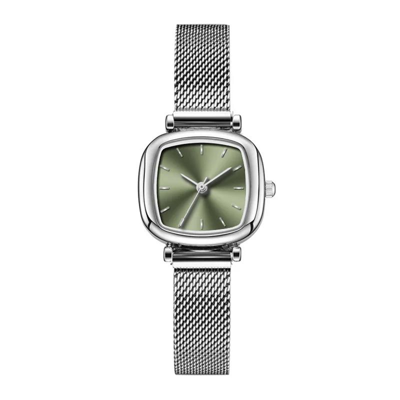 Small Square Watch for Women Fashion Stainless Steel Mesh Strap Quartz Watches Ladies Luxury Gift Wristwatches Dropshipping