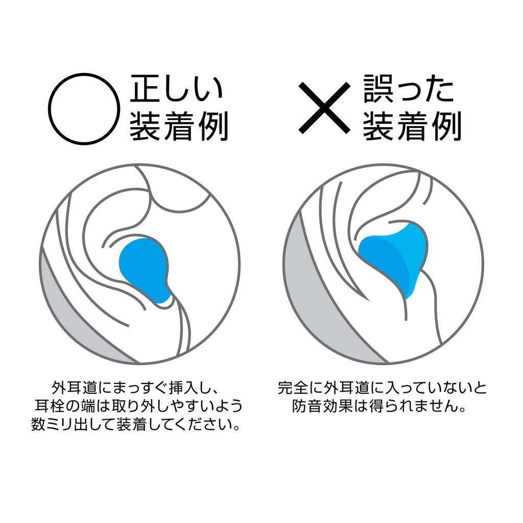 HOZAN Large 60 Sleep 34dB Noise Noise Comfortable for and Suitable for Small Earplugs, Capacity, Pairs, Soundly, Noise-Canceling, Reduction,