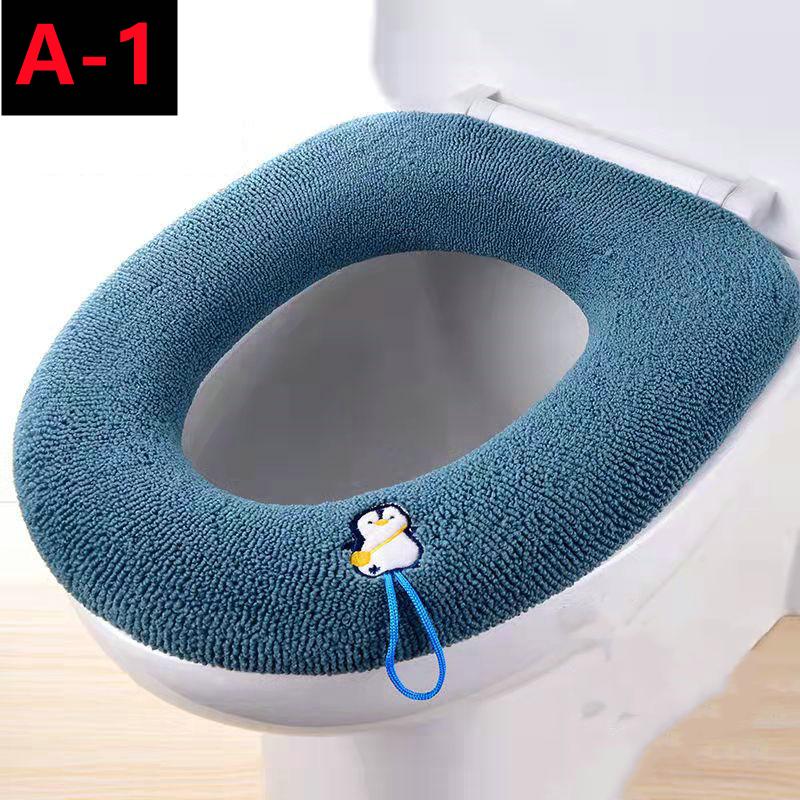 Newest Thicken Toilet Seat Cover Mat Winter Warm Soft Washable Mat Seat Case Toilet Lid Pad Bidet Cover Bathroom Accessories