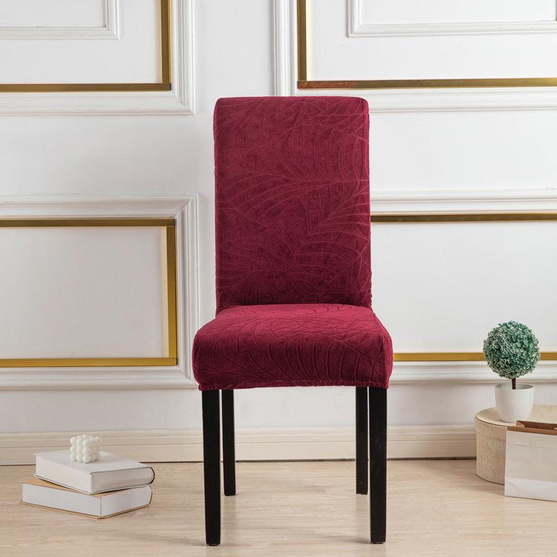 Waterproof Jacquard Large Leaf Chair Cover Elastic Half Couch Slipcover For Hotel Home Office Computer Chair Protector