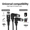 3Pin Splitter Cable 1 3Pin Female to 2 Female Y Cable Balanced Microphone Splitter Cord Sound Adapter 90 Degree
