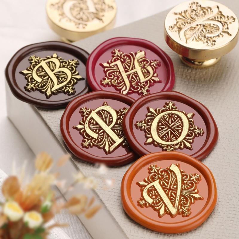 Letter Series Sealing Wax Stamp for Christmas Envelopes Card Wedding Invitation Decorations Capital F Wax Seal Stamp