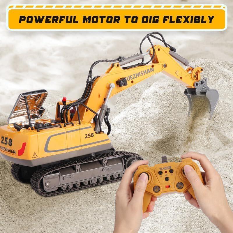 Remote Control Excavator Toy for Kids Remote Control with Light and Music