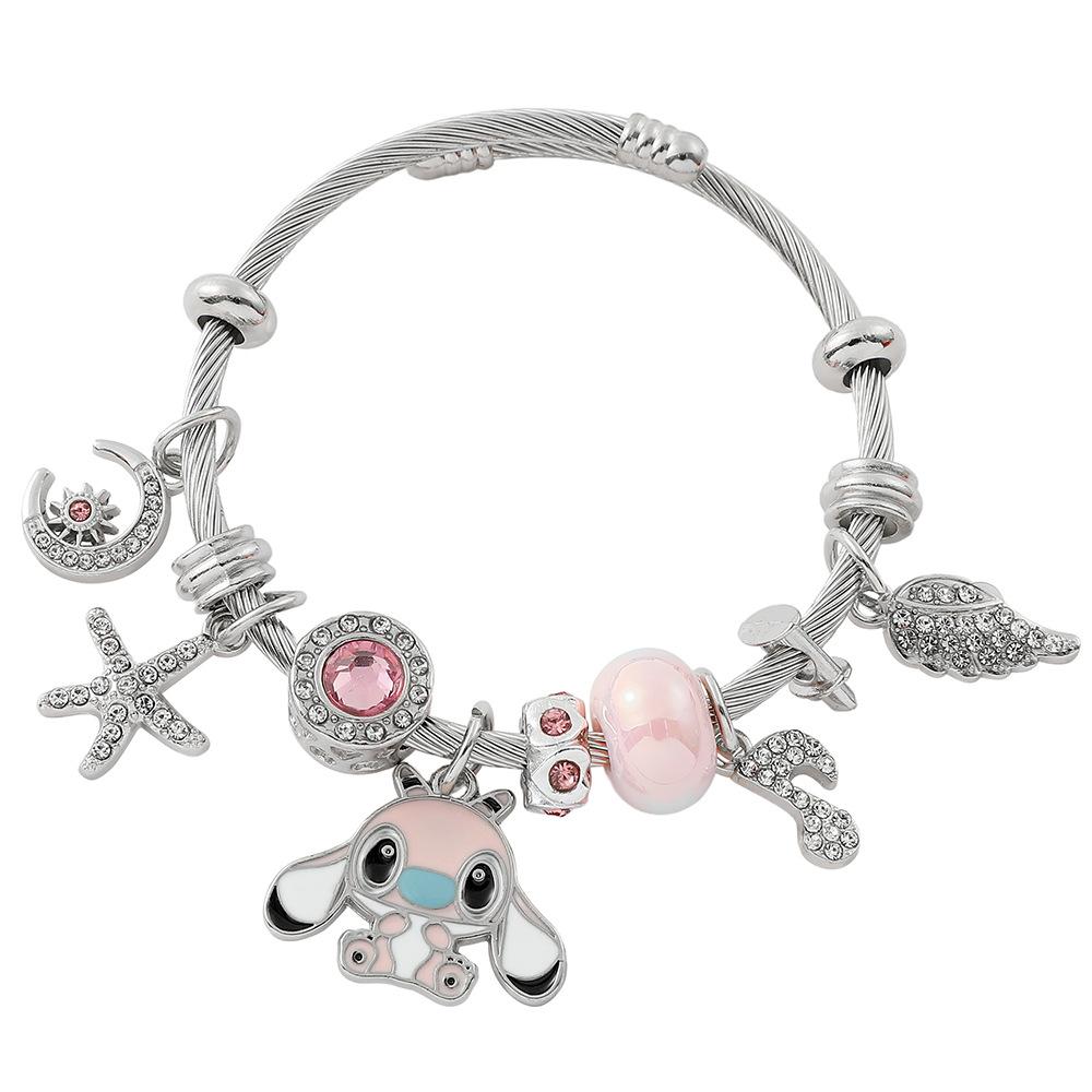 Стильный набор из четырех браслетов-шармов на космическую тематику из сплава Модная коллекция ювелирных изделий