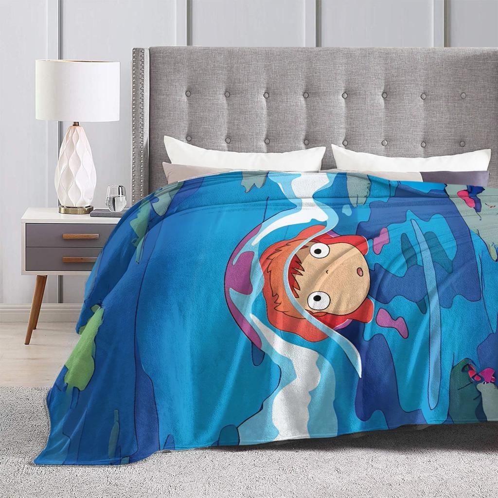 Super Soft Ponyoed Throw Blanket Premium Fleece Flannel Lightweight Bed Blanket Fuzzy Plush Blankets All Season Use